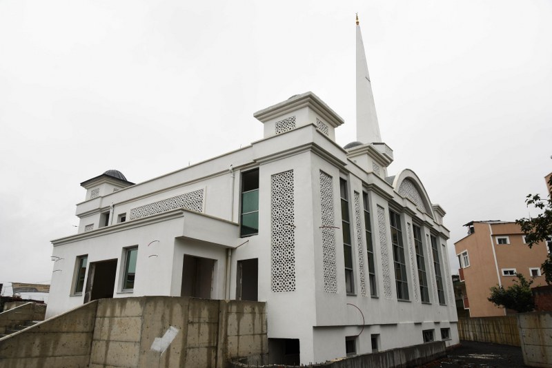 Başkanlar cami inşaatında inceleme yapıyor